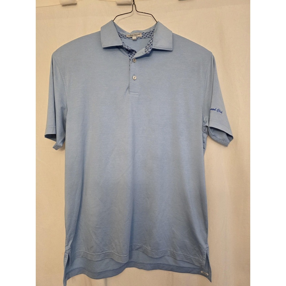Peter Millar Polo Shirt Mens M Blue Summer Comfort Golf Skull Northwood Club